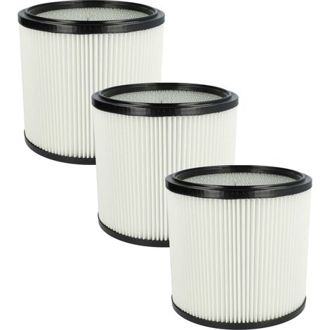 vhbw 3x Faltenfilter Ersatz für Starmix FPP 3200, 413525, 4011240413525 für Staubsauger - Filter, Patronenfilter, Polyester, schwarz weiß (1/4)
