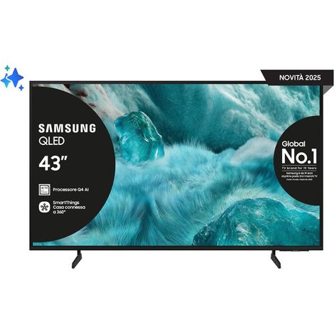 Samsung – TV QLED 43" 4K Ultra HD – Smart TV avec Wifi – Résolution 3840 x 2160 – Technologie Motion Xcelerator – Couleur noire