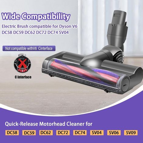 Spazzola per aspirapolvere elettrico compatibile con i modelli V6 DC58 DC59 DC62 DC72 DC74, accessorio per pavimenti duri e tappeti - ALTRO (1/4)