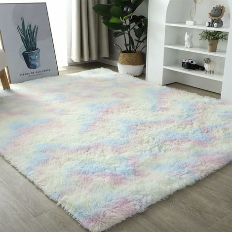 Tapis Longs Poils - 40 x 60 cm - Antidérapant - En Microfibre Polyester - Pour Chambre À Coucher Salon Couloir Salle De Bain Cuisine - 1 Pièce (1/5)