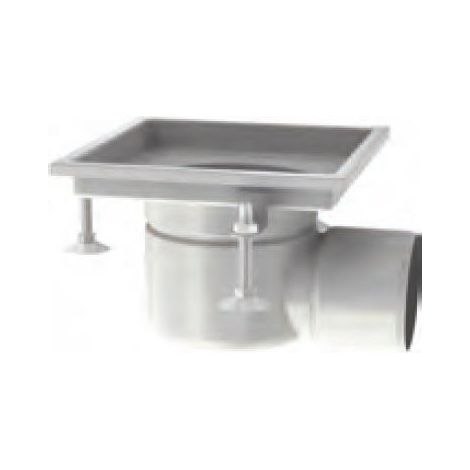 Siphon de sol 157 DN 70 avec GV 1.4301/ Horizontal, monobloc 250x250, FHD