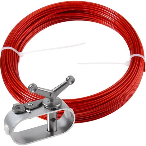 Kit câble et treuil pour couverture de piscine 100 pieds, Câble pour couverture de piscine hors sol Treuil à cliquet Couvertures Fil pour couvertures d'hiver domestiques (1/5)