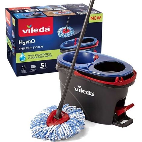 lavapavimenti vileda "spin mop h2pro" con sistema a pedale