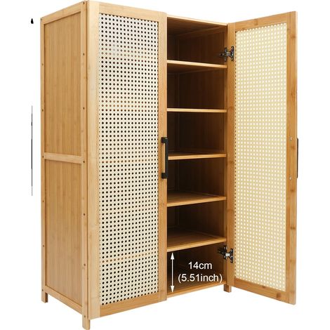Zapatero, solución de almacenamiento de 6 niveles, diseño duradero, color madera. (1/2)