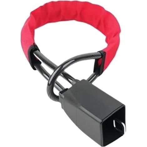 Antivol de volant de voiture – Pour la protection du véhicule – 2 clés, rouge (1/5)