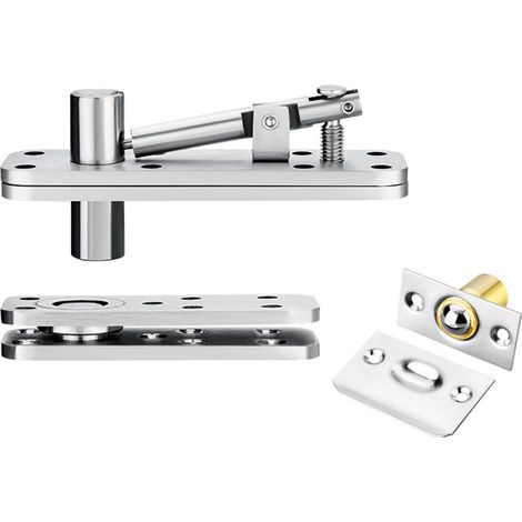 Charnière pivotante robuste en acier inoxydable pour porte cachée - Arbres rotatifs à 360 degrés - Bois durable - En acier inoxydable dissimulé (1/4)