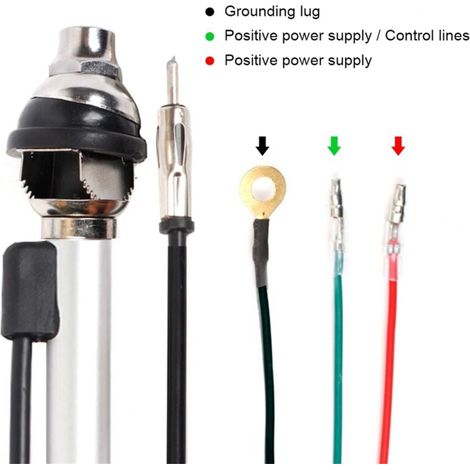 Antenne télescopique automatique à alimentation électrique pour véhicules extérieurs (1/4)