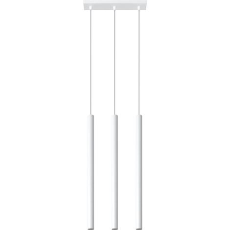 Pendelleuchte 3-flammig G9 Weiß Metall Wohnzimmer Hängeleuchte