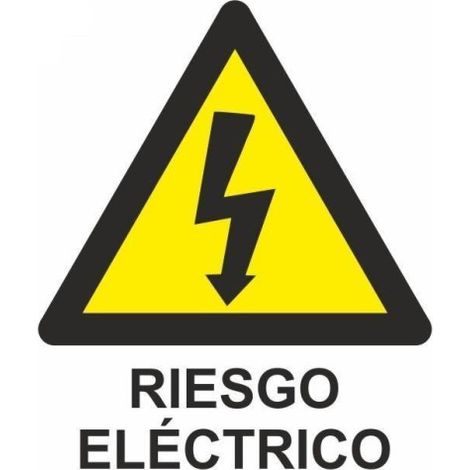 Pack de 10 unidades Señal de Riesgo Eléctrico 50 x 50 mm adhesiva SEKURECO (1/3)