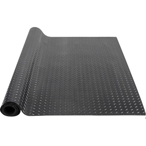 Revêtement de sol en caoutchouc, protection durable, entretien facile, 4x8FT (1/2)