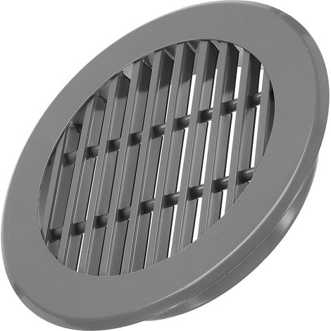Grille Ronde De Plafond De 8 Pouces, Bouche D'Aération Circulaire En Aluminium Pour Plafond Mur HVAC Salle De Bains Cuisine Garage Conduit De Ventilation Et D'Extraction Gris Foncé (1/5)