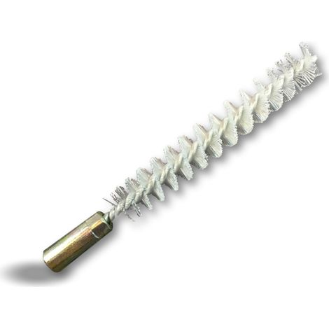 Ecouvillon NYLON Condenseur  Lot de 10  Ø 12 mm  Raccord laiton taraudé M6 femelle  Torsade en acier galvanisé  Brosse nettoyage paroi tube alésage  Kibros 4TCN12x10