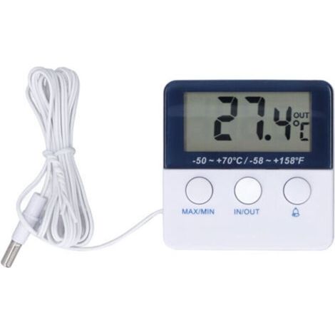 Thermomètre Électronique Précis Intérieur Extérieur avec Alarme Température Haute Basse Hygromètre - (1/5)