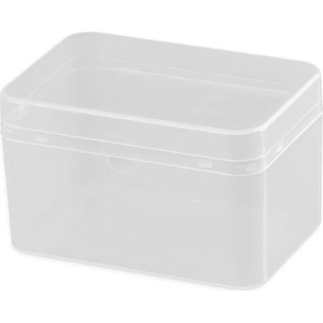 Boîte de rangement rectangulaire transparente avec couvercle, boîte en plastique transparent PP,1027062mm (1/5)