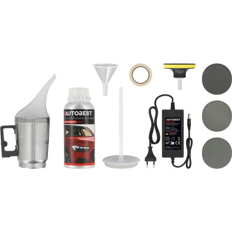 Kit rénovation de phare par polymérisation - rénovation durable des optiques ternis ou jaunis