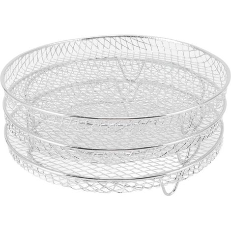 Bardusch - Grilles empilables acier inoxydable 3 pièces, déshydrateur friteuse à air, qualité alimentaire (1/4)