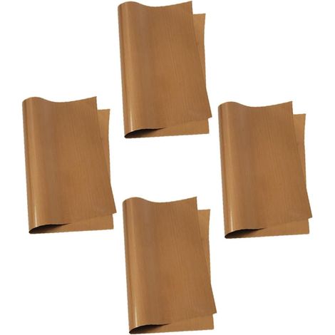 Tapis de Cuisson Antiadhésif Résistant la Chaleur pour Four, 4 Feuilles en Matériau Synthétique Couleur Café, pour Projets de Peinture et Pâtisserie'-'- (1/5)