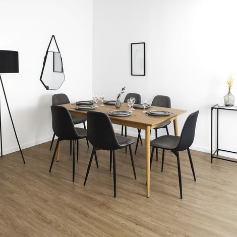 Table - HOME DECO FACTORY - Paxton - Extensible - Marron (1/4)
