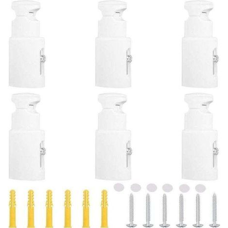 6 Pièces Fixation Seche Serviette Fixation Radiateur Fonte Support Radiateur Distance Réglable Support Radiateur Convient aux Radiateurs de Salle de Bain Droits ou Courbes (1/4)