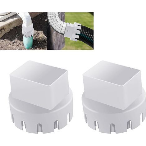 [JAMAIS UTILISÉ] Adaptateur d'échappement, adaptateur de tuyau d'échappement, blanc, deux, interface 2,6 x 3,7 pouces (1/4)