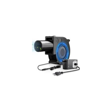 Ventilateur radial 12V 220V – Moteur à double roulement – Débit d'air 110 CFM – Vitesse variable pour barbecue et cheminée (1/5)
