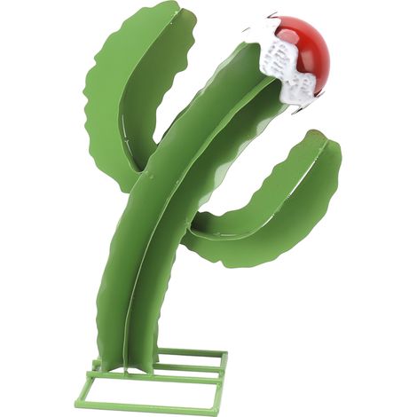 Statue de Cactus en Fer Forgé - Décoration de Jardin et Intérieur, Sculpture Élégante pour Maison et Terrasse (1/5)