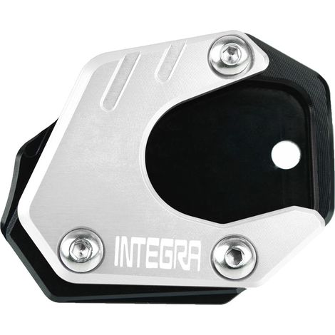 (Noir et argent) Compatible avec Honda Integra 750 (2014-2015) : support de béquille latérale, rallonge de béquille, extension de pied maxpower (1/4)