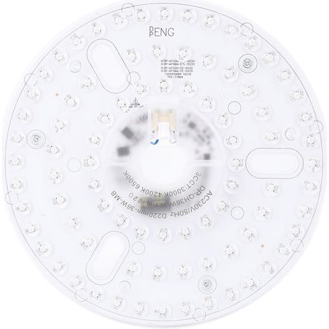 8,66 Zoll (22 cm) LED-Lichtmodul (36 W) für magnetische Deckenventilatoren, dimmbar, 3 Farbtemperaturen (3000 K, 4200 K, 6500 K), rund, 230 V