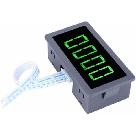 DC 8-24V 40mA 0-9999RPM 4 Digital LED Tachymètre Tachymètre Compteur de vitesse + Capteur de proximité à détecteur de capteur NPN Vert pour la mesure de la vitesse de rotation(Vert) (1/5)
