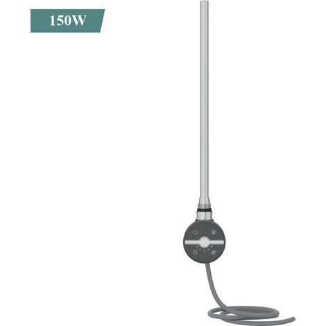 NRG Thermostatic Electric Heating Element for Radiator Heated Towel Rail 150W Anthracite (1/3)