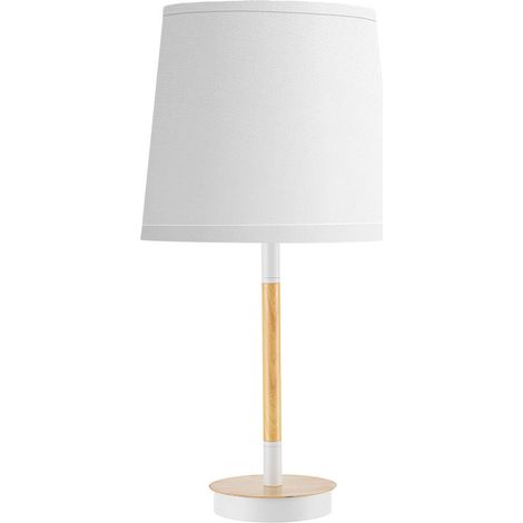 Sobremesa Alondra blanco/haya 1xE14 45cm