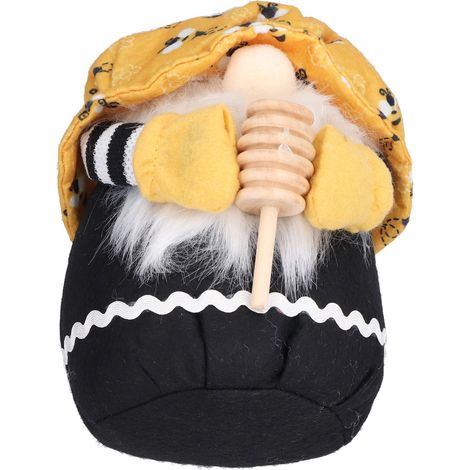 Zwergenpuppe mit Bienenmuster, gesichtslose Puppe, Ornament, Dekoration für Wohnzimmer, Sofa, Schreibtisch, Bücherregal, Bartstil (1/5)