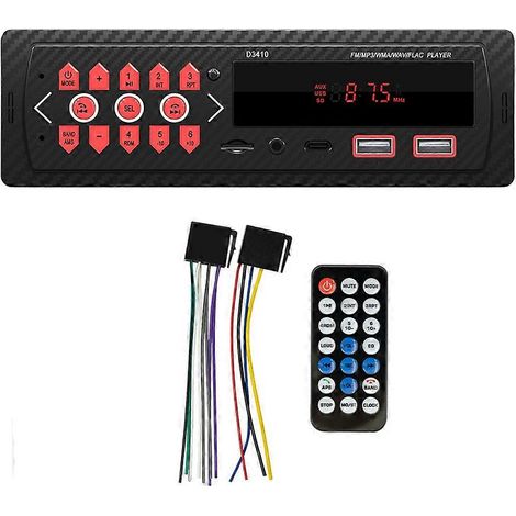 Lecteur MP3 pour voiture, autoradio mains libres Bluetooth intelligent, autoradio multimédia Bluetooth stéréo pour tableau de bord D3410 (1/5)