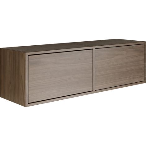 Selsey FRAMME – mueble TV suspendido con dos puertas – nogal – 100 cm