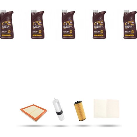 Kit tagliando 4 FILTRI e 5L OLIO compatibile con Bmw x1 (F48) 20d 140kw dal 2015 (1/5)