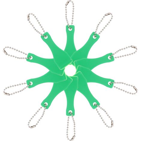CCYKXAGrattoirs en Plastique Verts Légers Outil Compact Facile à Transporter et Ranger Lot de 10 pour Tickets à Gratter Loterie