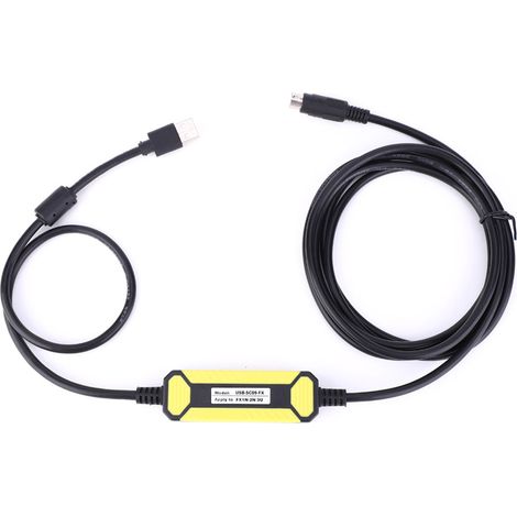 Câble de programmation compatible avec les automates programmables Mitsubishi FX1s 1n 2n 3U série FX, USB-SC09 FX, longueur 2,5 mètres (1/5)