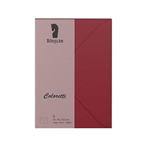 Enveloppe c6 ministro coloretti 5 unités bordeaux (1/3)