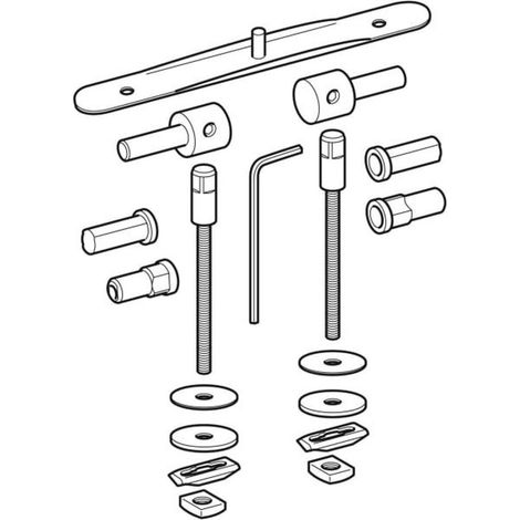 Geberit Juego de bisagras para asiento de inodoro Artis 598190000, 598190000
