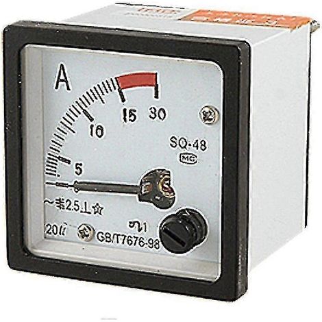 Ampèremètre analogique Sq48 pour courant alternatif, 0-15 A, blanc et noir - DT (1/3)