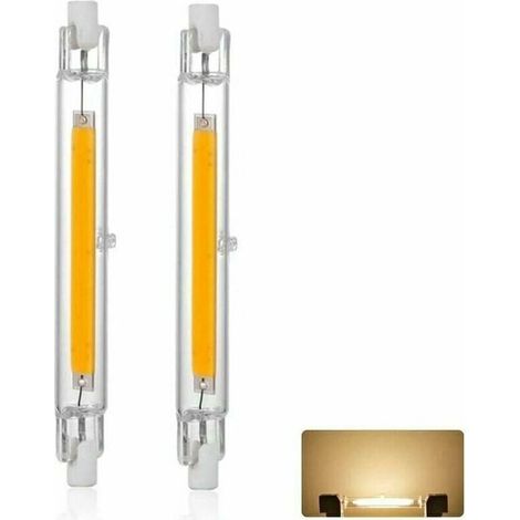 Ampoule LED R7S 118mm 20W Dimmable, Blanc Chaud 3000K 3000LM, Linéaire Remplacer Lampe Halogène J118 300W, Éclairage à 360 Degrés, Sans Scintillement, R7S OCB LED Tubes pour Projecteur, lot (1/5)