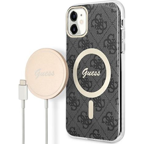 iPhone 11 Guess 4G MagSafe Hülle Schwarz (1/5)