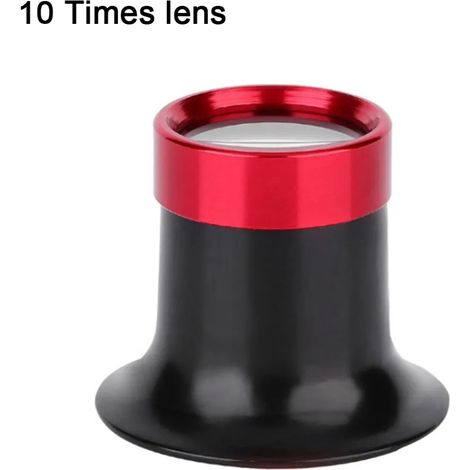 Loupe d'horloger et bijoutier en alliage d'aluminium, loupe oculaire de réparation pour verre, grossissement 10x (5/10x) (1/5)