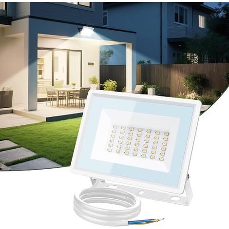 Outdoor LED Floodlight, 30 W, 2510lm, Natural White 4000 K Outdoor LED Spotlight, Waterproof Security Light, for Garden, Patio, Yard, Garage (1/5)