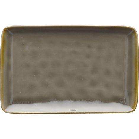 PLATEAU RECTANGULAIRE GRIS/TAUPE 20X13CM CONCERT