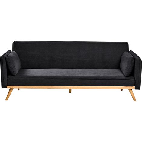 Schlafsofa ASAA Stoff Schwarz