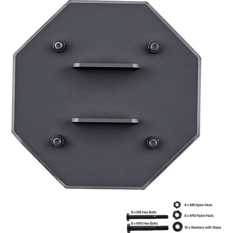 Cales de stabilisation pour camping-car, lot de 4 patins en caoutchouc pour vérin de remorque, 5000 lb de capacité chacune, base large pour pied de cric, idéales pour béquilles à ciseaux, caravanes 5e (1/5)