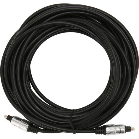 Câble audio optique à fibre optique avec connecteur plaqué or, son numérique clair, boîtier en alliage d'aluminium, 5 m / 16,4 pi (1/5)