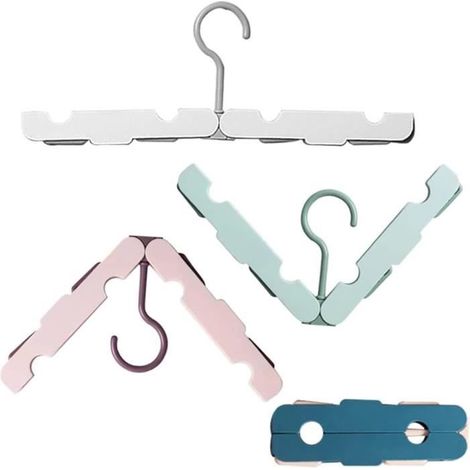 Cintres pliables - Voyage - 4 pièces - Plastique - Compact - Léger (1/4)