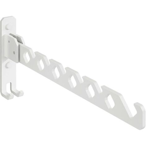 Pair Cintre pliable, crochet pour vêtements, cintre en alliage d'aluminium, crochet mural, utilisé pour suspendre les vêtements sur les balcons, dans les salles de bain et les couloirs (blanc) (1/5)